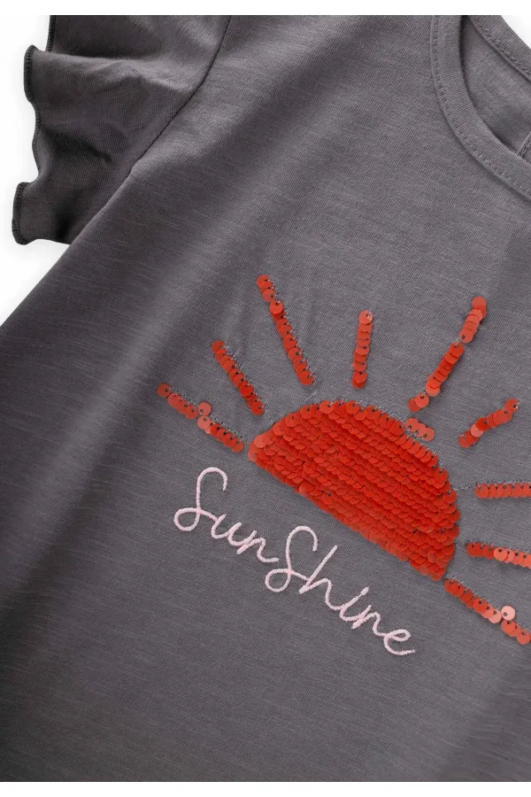 Pullu T-Shirt 1-10 Yaş O Gri