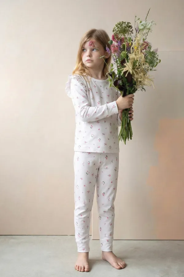 Ensemble pyjama pour enfants de 1 à 5 ans - Motif floral frais