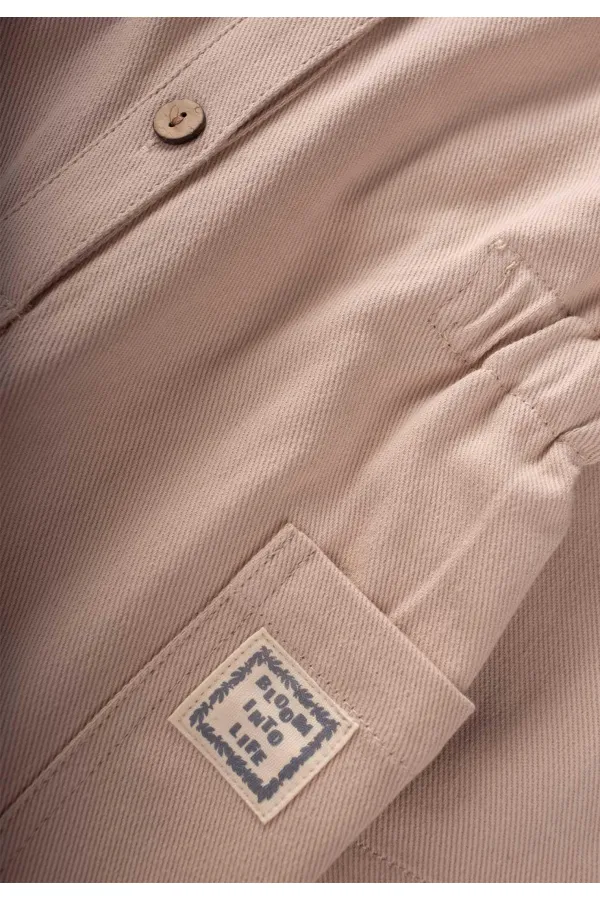 Salopette en gabardine beige 2-7 ans