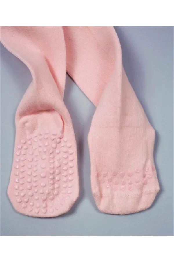 Emekleme Ve Kaymaz Külotlu Çorap 6-24 Ay Pudra