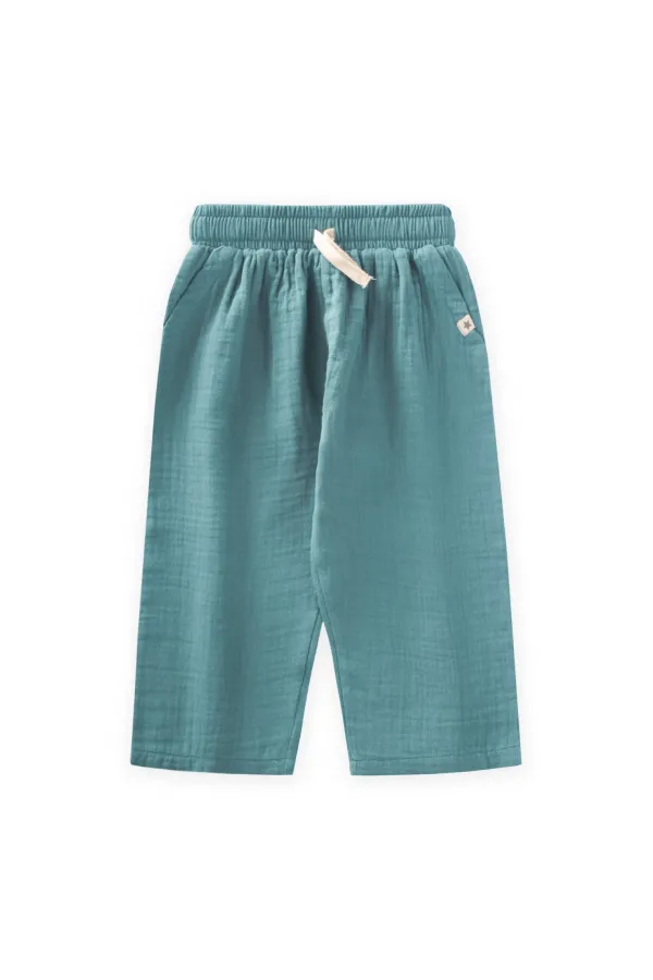 Müslin Pantolon 1-10 Yaş Turkuaz