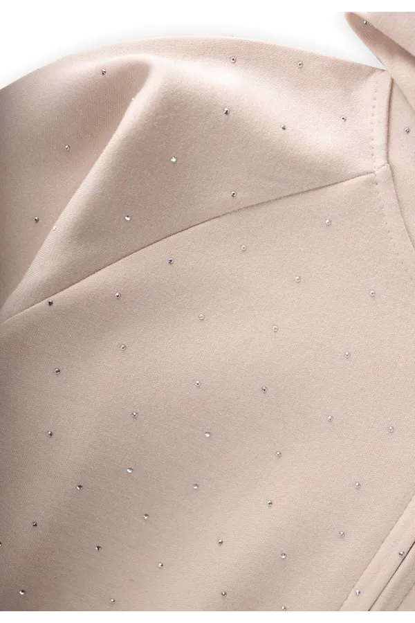 Modal Set with Zipper and Stone Embellishments, Ages 3-8, Beige