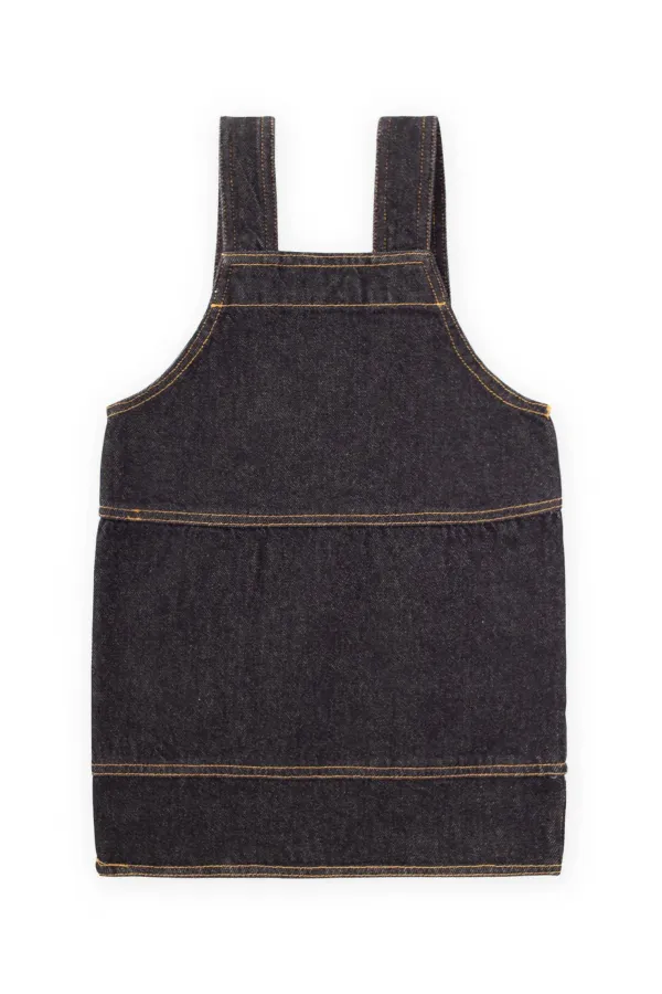 Gilet en jean noir avec poches latérales, 2-7 ans