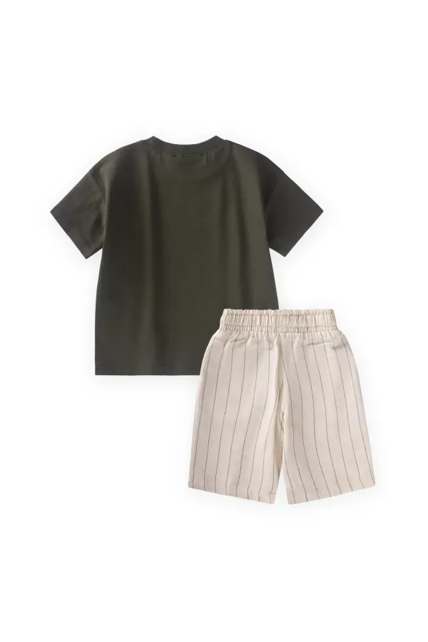Çizgili Kapri Takım 1-7 Yaş Yeşil