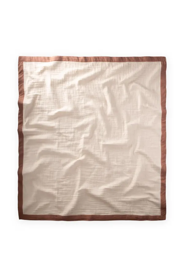 Kalın Biyeli Çift Kat Ham Battaniye 85X90 Cm Kahverengi