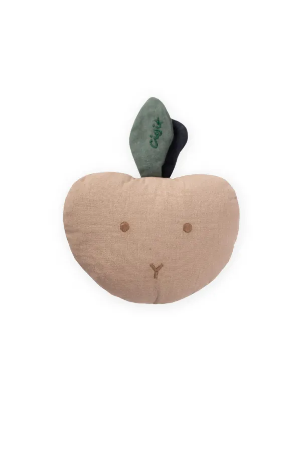 Müslin Çıngıraklı Elma Oyuncak Vizon