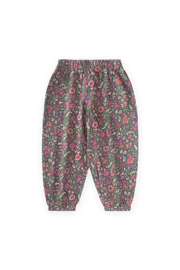 Patterned Viscose Harem Pants, Ages 2-10, Light Green