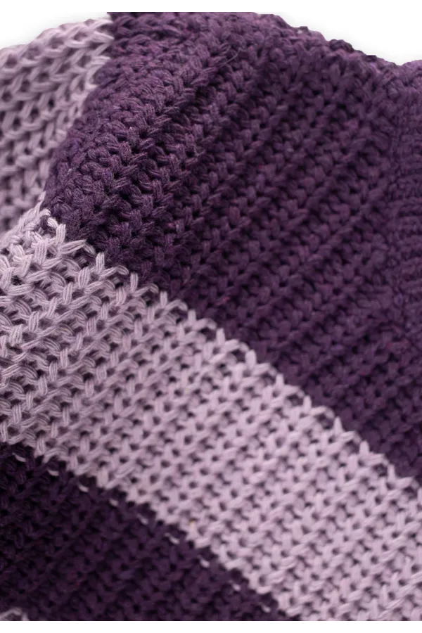 Thessaloniki Striped Knit Sweater, Ages 2-8, Purple