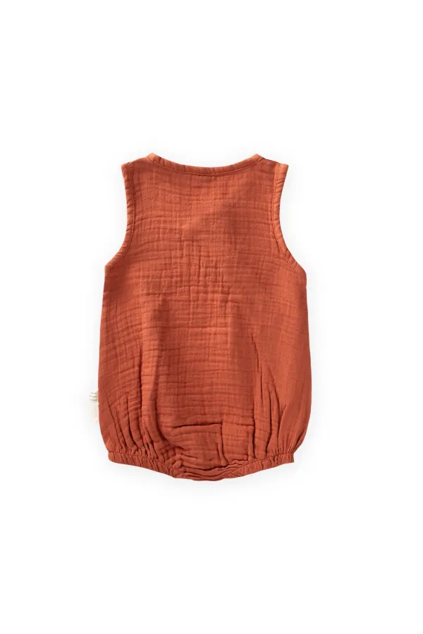 Body à col enveloppant 0-3 ans rouille