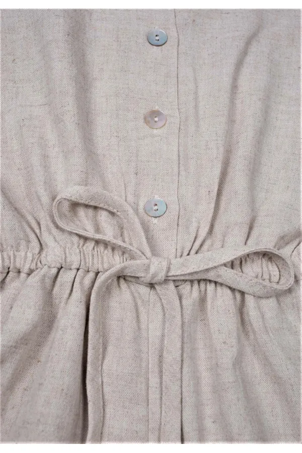 Sarh Linen Sleeveless Jumpsuit 2-6 Natural