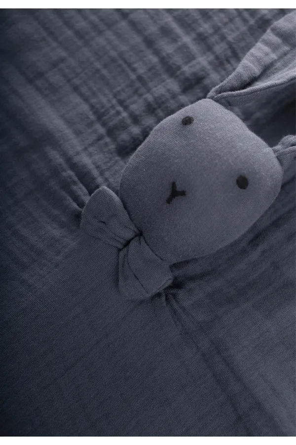 Compagnon de couchage en mousseline de lapin (lavé) 40 x 40 cm anthracite