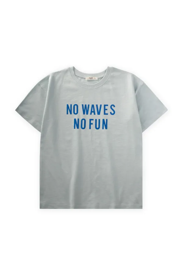 T-shirt imprimé recto verso, vert menthe, 8-12 ans