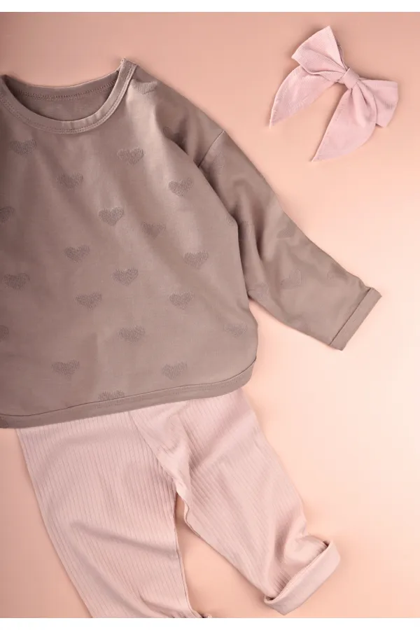 Long Sleeve T-Shirt Set 1-7 Years Mink