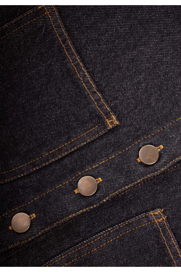 Koyu Yıkama Kot Ceket 2-7 Yaş Siyah