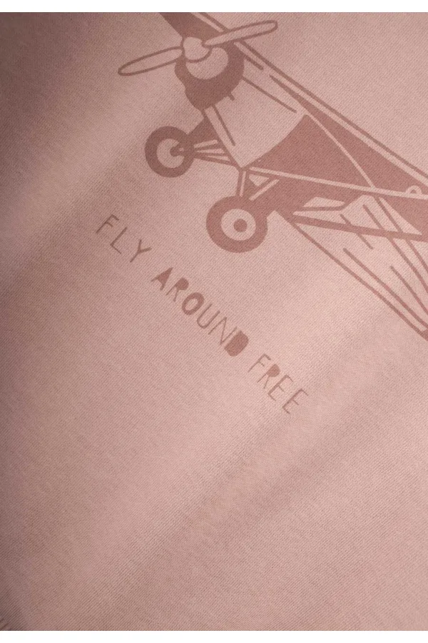 Ensemble sweat-shirt imprimé planeur beige pour enfants de 2 à 10 ans