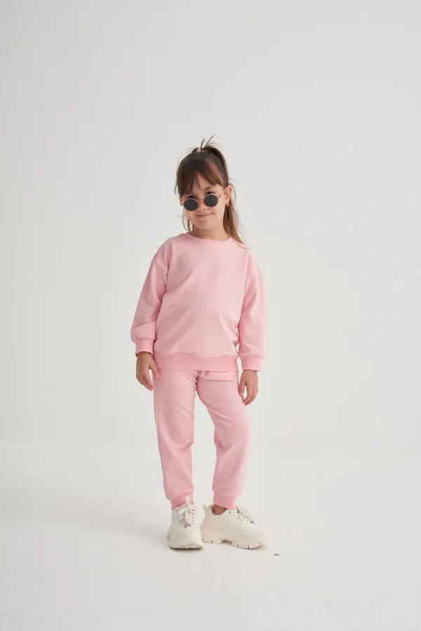 Basic Eşofman Takım 2-7 Yaş Pembe