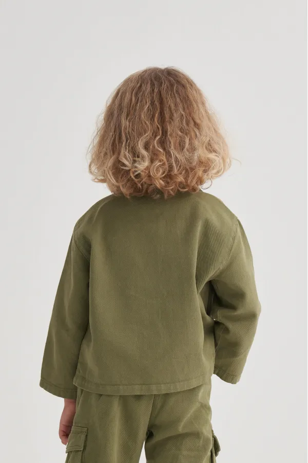 Gabardin Ceket 2-7 Yaş Olive