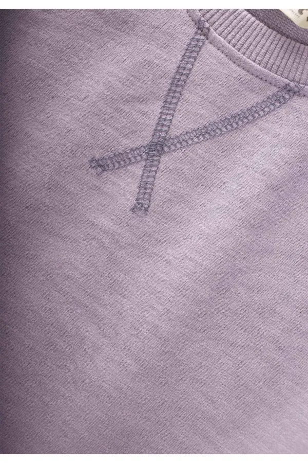 Ensemble sweat-shirt basique violet pour enfants de 3 à 8 ans