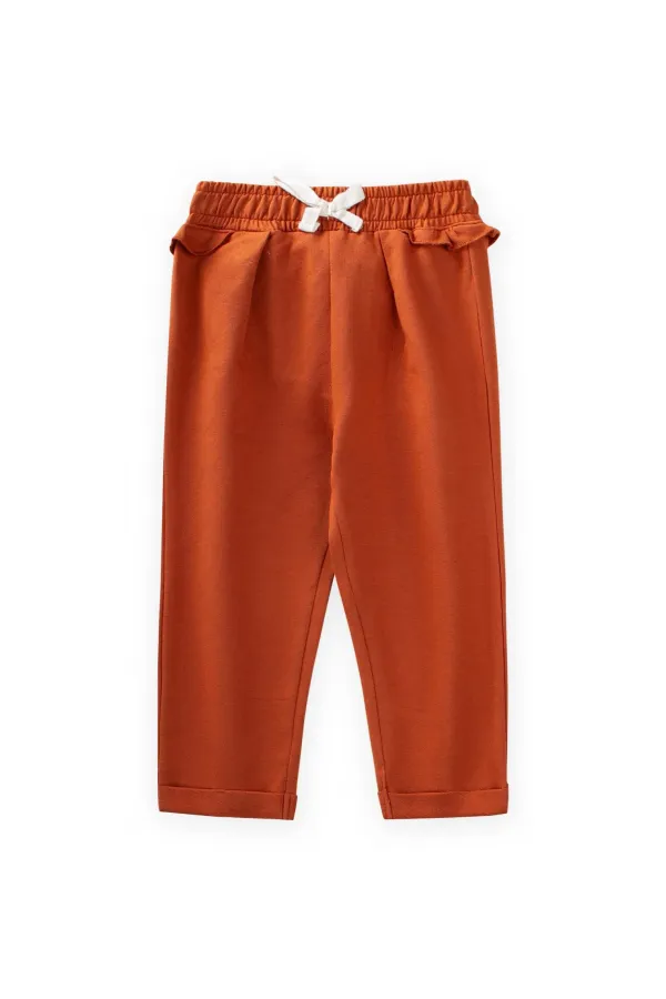 Fırfırlı Eşofman 1-5 Yaş Kiremit