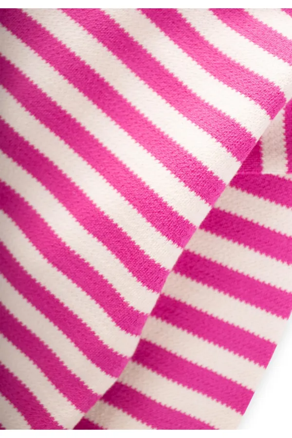 Çizgili Tunik 2-10 Yaş Fuşya