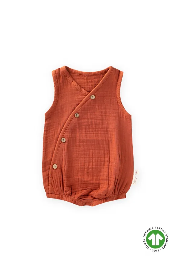 Body à col enveloppant 0-3 ans rouille