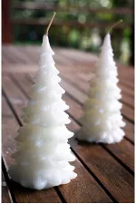 White Pine Tree Candle White Scented Candle