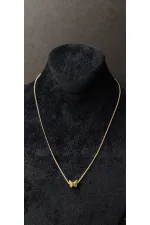 Minimalist Gold-Look Necklace with Butterfly Design