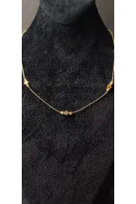 Minimalist Gold-Look Necklace with Star Design