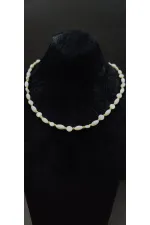 Collier pour femme avec perles imitation pierre naturelle