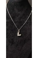 Harf Figürlü Minimal Kadın Kolye Zincir