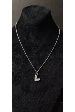Harf Figürlü Minimal Kadın Kolye Zincir