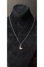 Harf Figürlü Minimal Kadın Kolye Zincir