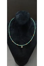 Kaplumbağa Figür Detaylı Boncuklu Kadın Kolye