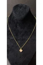 Yonca Figürlü Minimal Kadın Kolye Zincir