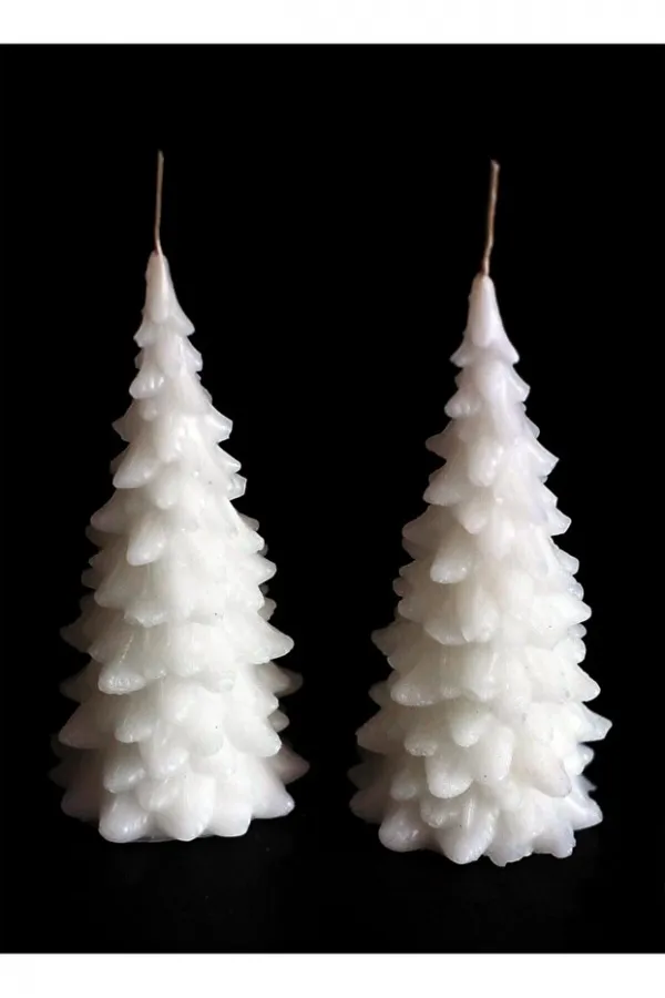 White Pine Tree Candle White Scented Candle