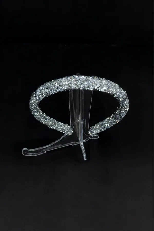 Silver Crown with Gemstones – Handmade, Custom Designed Hair Accessory