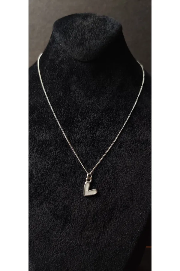 Harf Figürlü Minimal Kadın Kolye Zincir