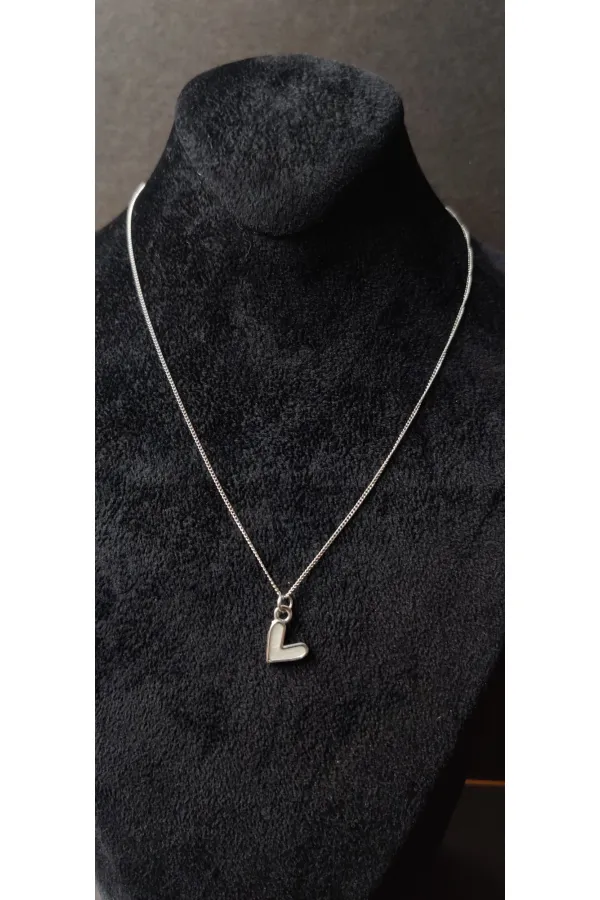 Harf Figürlü Minimal Kadın Kolye Zincir