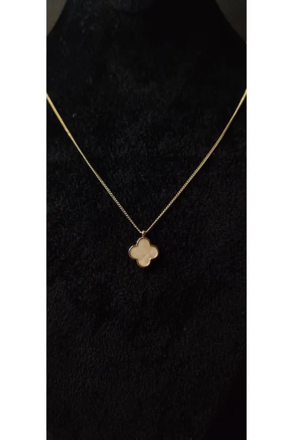 Yonca Figürlü Minimal Kadın Kolye Zincir