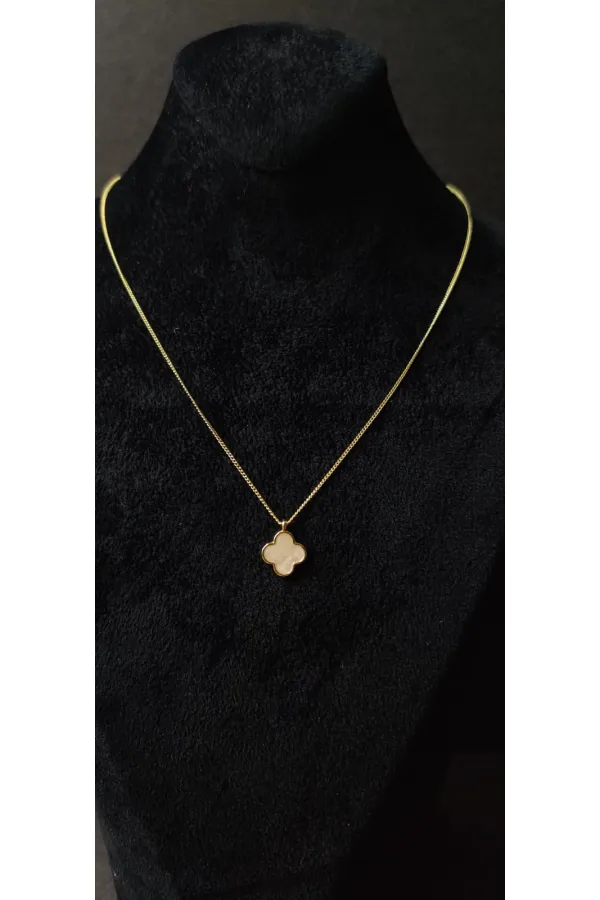 Yonca Figürlü Minimal Kadın Kolye Zincir
