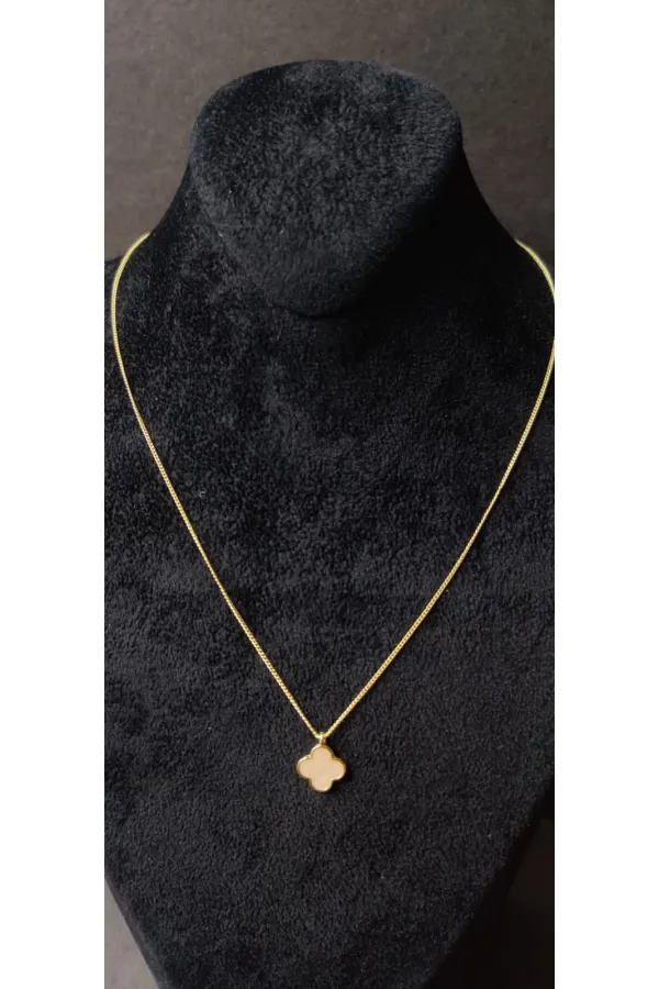 Yonca Figürlü Minimal Kadın Kolye Zincir