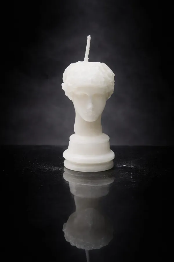 Antique Hermes Bust Amber Scented Soy Wax Candle