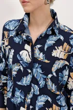 Ensemble deux pièces tricoté 5858 - Bleu marine