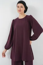 Ensemble tunique et pantalon Ayrobin 6712 - Prune