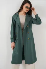 Trench-coat croisé 5853 - Vert émeraude