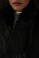 Gilet en fourrure pour femme 6804 - Noir