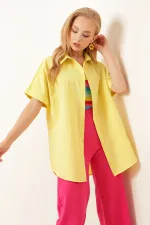 20120 Oversize Short-Sleeve Shirt - Yellow
