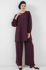 Ensemble tunique et pantalon Ayrobin 6712 - Prune