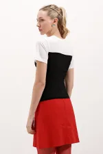 4314 Gathered Basic T-Shirt - Black