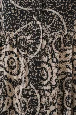 Robe hijab à motifs authentiques 2423 - Noir 9